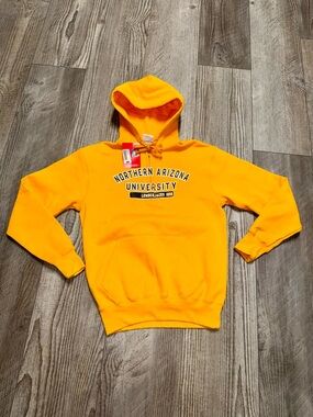 NWT Northern Arizona Universry Lumberjackets yellow 1/4 zip hoodie S